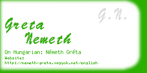 greta nemeth business card